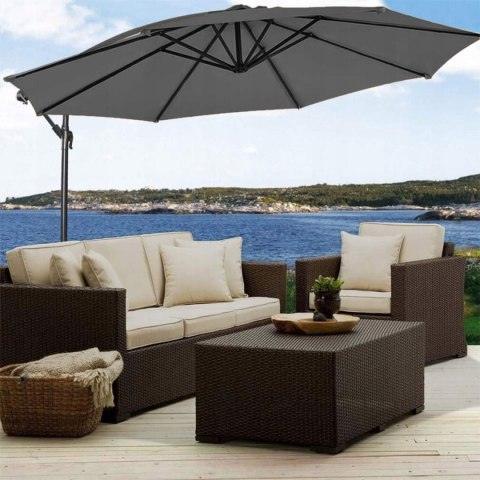 GARDENSELECT PARASOL OGRODOWY DUŻY SOLIDNY SKŁADANY SOLA SZARY GARDENSELECT PARASOL OGRODOWY DUŻY SOLIDNY SKŁADANY SOLA SZARY