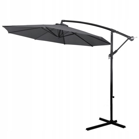 GARDENSELECT PARASOL OGRODOWY DUŻY SOLIDNY SKŁADANY SOLA SZARY GARDENSELECT PARASOL OGRODOWY DUŻY SOLIDNY SKŁADANY SOLA SZARY