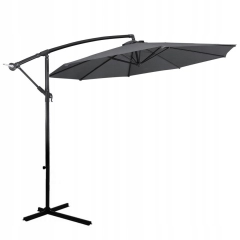 GARDENSELECT PARASOL OGRODOWY DUŻY SOLIDNY SKŁADANY SOLA SZARY GARDENSELECT PARASOL OGRODOWY DUŻY SOLIDNY SKŁADANY SOLA SZARY