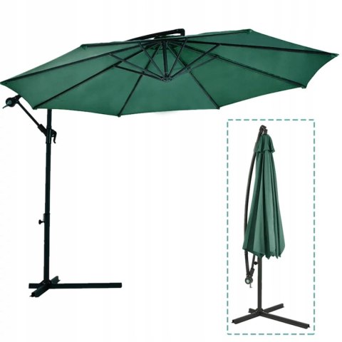 GARDENSELECT PARASOL OGRODOWY DUŻY SOLIDNY SKŁADANY SOLA ZIELONY GARDENSELECT PARASOL OGRODOWY DUŻY SOLIDNY SKŁADANY SOLA ZIELONY