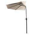 GARDENSELECT PARASOL OGRODOWY ŚCIENNY DUŻY SOLIDNY SKŁADANY 2,7 M Z KORBKĄ ECRU