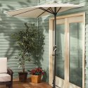 GARDENSELECT PARASOL OGRODOWY ŚCIENNY DUŻY SOLIDNY SKŁADANY 2,7 M Z KORBKĄ ECRU