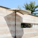 GARDENSELECT PARASOL OGRODOWY ŚCIENNY DUŻY SOLIDNY SKŁADANY 2,7 M Z KORBKĄ ECRU