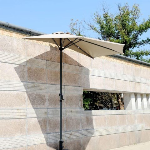 GARDENSELECT PARASOL OGRODOWY ŚCIENNY DUŻY SOLIDNY SKŁADANY 2,7 M Z KORBKĄ ECRU GARDENSELECT PARASOL OGRODOWY ŚCIENNY DUŻY SOLIDNY SKŁADANY 2,7 M Z KORBKĄ ECRU