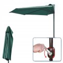 GARDENSELECT PARASOL OGRODOWY ŚCIENNY DUŻY SOLIDNY SKŁADANY 2,7 M Z KORBKĄ ZIELONY