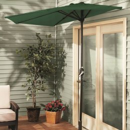 GARDENSELECT PARASOL OGRODOWY ŚCIENNY DUŻY SOLIDNY SKŁADANY 2,7 M Z KORBKĄ ZIELONY