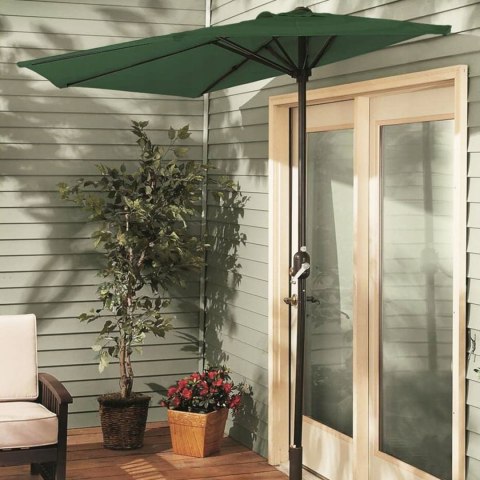GARDENSELECT PARASOL OGRODOWY ŚCIENNY DUŻY SOLIDNY SKŁADANY 2,7 M Z KORBKĄ ZIELONY GARDENSELECT PARASOL OGRODOWY ŚCIENNY DUŻY SOLIDNY SKŁADANY 2,7 M Z KORBKĄ ZIELONY
