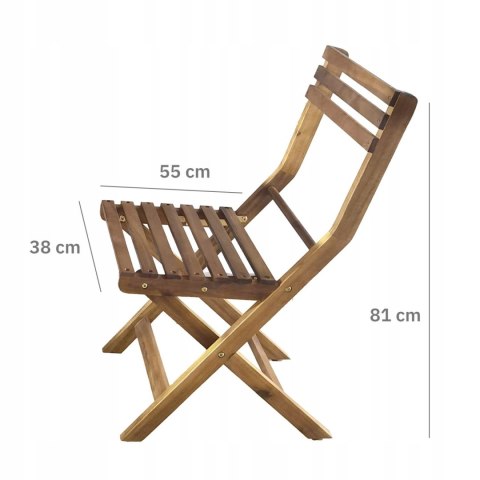 GARDENSELECT ZESTAW MEBLI OGRODOWYCH DREWNIANYCH STOLIK KRZESŁA I NA TARAS OGRÓD BALKON GARDENSELECT ZESTAW MEBLI OGRODOWYCH DREWNIANYCH STOLIK KRZESŁA I NA TARAS OGRÓD BALKON