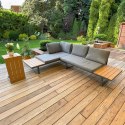 GARDENSELECT ZESTAW MEBLI OGRODOWYCH narożnik sofa stolik LEKKI komplet gród ALUMINIUM