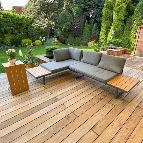 GARDENSELECT ZESTAW MEBLI OGRODOWYCH narożnik sofa stolik LEKKI komplet gród ALUMINIUM GARDENSELECT ZESTAW MEBLI OGRODOWYCH narożnik sofa stolik LEKKI komplet gród ALUMINIUM