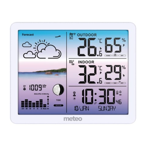 METEO Stacja pogodowa METEO SP107 biała METEO Stacja pogodowa METEO SP107 biała