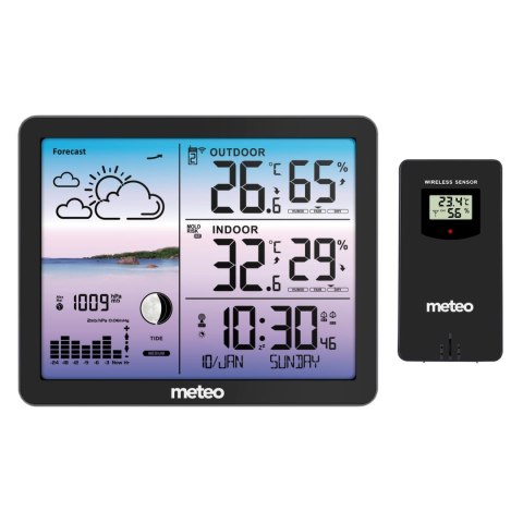 METEO Stacja pogodowa METEO SP107 czarna METEO Stacja pogodowa METEO SP107 czarna