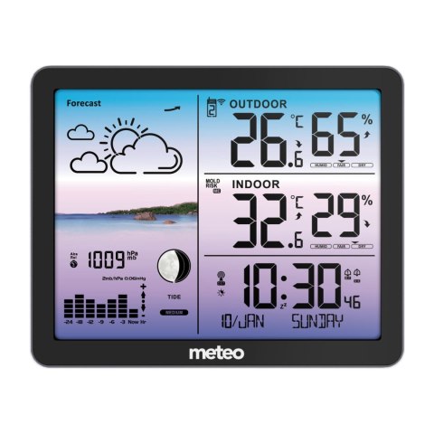 METEO Stacja pogodowa METEO SP107 czarna METEO Stacja pogodowa METEO SP107 czarna