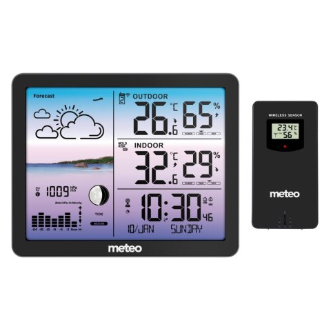 METEO Stacja pogodowa METEO SP107 czarna METEO Stacja pogodowa METEO SP107 czarna