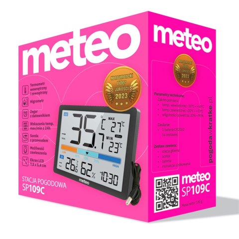 METEO Stacja pogodowa METEO SP109 biała METEO Stacja pogodowa METEO SP109 biała