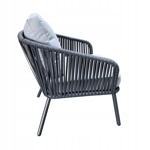 NUFORMA Komplet mebli ogrodowych stolik + 2 fotele aluminiowe z technorattanu NUFORMA Komplet mebli ogrodowych stolik + 2 fotele aluminiowe z technorattanu
