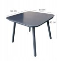 NUFORMA Komplet mebli ogrodowych stolik + 2 fotele aluminiowe z technorattanu