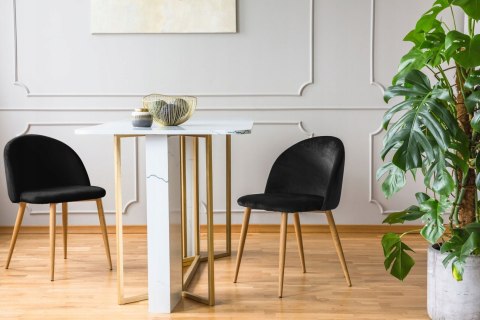 NUFORMA Krzesło tapicerowane, salon, biuro, velvo czarne NUFORMA Krzesło tapicerowane, salon, biuro, velvo czarne