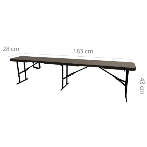 NUFORMA Ławka, ława cateringowa, stół cateringowy, 180cm - Technorattan NUFORMA Ławka, ława cateringowa, stół cateringowy, 180cm - Technorattan