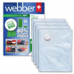 WEBBER Worki próżniowe bezpieczne dla ubrań pościeli 30% grubsze zestaw 4szt. XXL