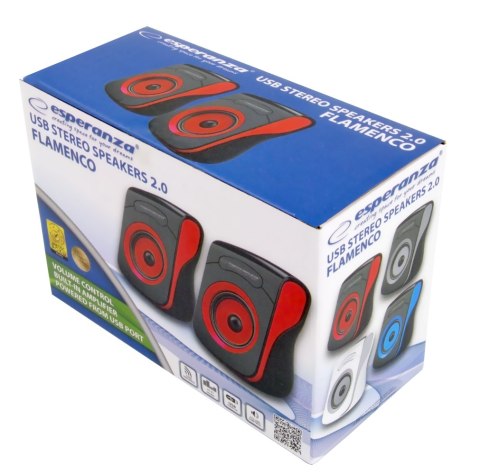 EP140KR Esperanza głośniki 2.0 usb flamenco czarno-czerwone EP140KR Esperanza głośniki 2.0 usb flamenco czarno-czerwone