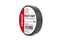 Taśma izolacyjna czarna szkot pcv19 mm x 9 m amio-01429