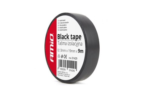 Taśma izolacyjna czarna szkot pcv19 mm x 9 m amio-01429 Taśma izolacyjna czarna szkot pcv19 mm x 9 m amio-01429