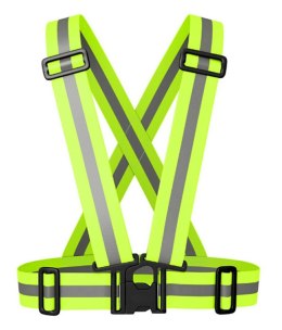 AG590 Szelki odblaskowe kamizelka green