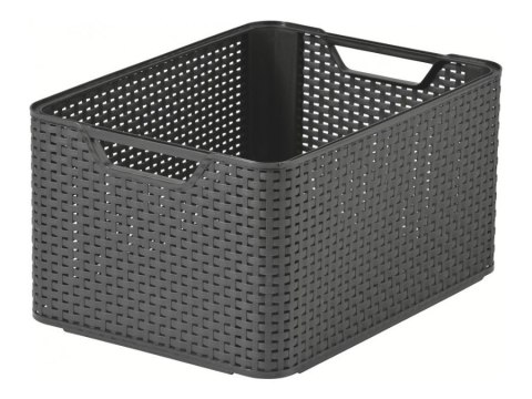 Koszyk z pokrywą Curver Rattan Style L szary Koszyk z pokrywą Curver Rattan Style L szary