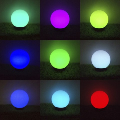 Solarna lampa GreenBlue, wolnostojąca, ogrodowa, kula 25x25x58cm, RGB LED, GB165 Solarna lampa GreenBlue, wolnostojąca, ogrodowa, kula 25x25x58cm, RGB LED, GB165