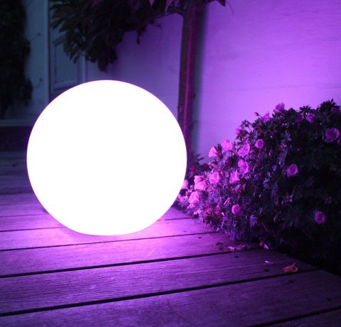 Solarna lampa GreenBlue, wolnostojąca, ogrodowa, kula 25x25x58cm, RGB LED, GB165 Solarna lampa GreenBlue, wolnostojąca, ogrodowa, kula 25x25x58cm, RGB LED, GB165