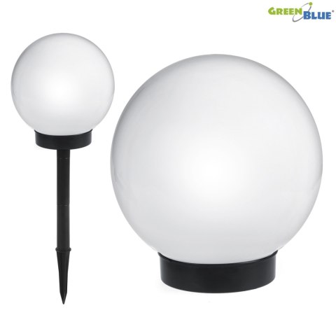 Solarna lampa GreenBlue, wolnostojąca, ogrodowa, kula 25x25x58cm, RGB LED, GB165 Solarna lampa GreenBlue, wolnostojąca, ogrodowa, kula 25x25x58cm, RGB LED, GB165