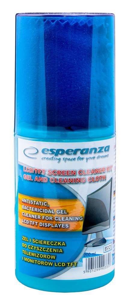 ES121 Esperanza żel do czyszczenia lcd/tft z mikrofibrą ES121 Esperanza żel do czyszczenia lcd/tft z mikrofibrą