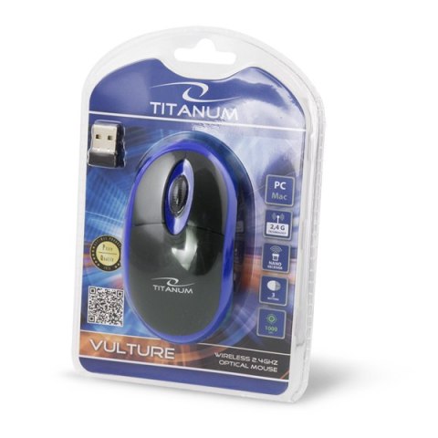 TM116B Titanum mysz bezprz. 2.4ghz 3d opt. usb vulture czarno-niebieska TM116B Titanum mysz bezprz. 2.4ghz 3d opt. usb vulture czarno-niebieska