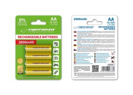 EZA104Y Esperanza akumulatorki ni-mh aa 2000mah 4szt. żółte