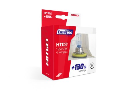 Żarówki halogenowe h11 12v 55w lumitec limited +130% duo amio-02105 Żarówki halogenowe h11 12v 55w lumitec limited +130% duo amio-02105
