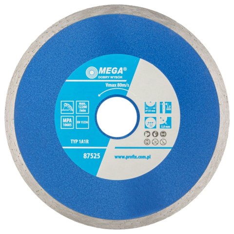 Tarcza diamentowa pełna (mat.bud) 125*2.0*5.0*22.2