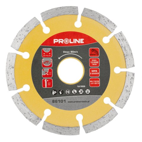 Tarcza diamentowa segment.(mat.bud)115*2.0*7.5*22.23 proline Tarcza diamentowa segment.(mat.bud)115*2.0*7.5*22.23 proline
