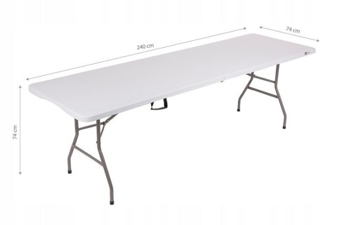 AGD SELECT STÓŁ CATERINGOWY BANKIETOWY SKŁADANY OGRODOWY 240 cm OGRODOWY BIAŁY AGD SELECT STÓŁ CATERINGOWY BANKIETOWY SKŁADANY OGRODOWY 240 cm OGRODOWY BIAŁY