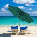 GARDENSELECT PARASOL OGRODOWY DUŻY SOLIDNY SKŁADANY 3 M Z KORBKĄ REGULACJA XL ZIELONY