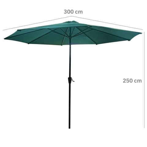 GARDENSELECT PARASOL OGRODOWY DUŻY SOLIDNY SKŁADANY 3 M Z KORBKĄ REGULACJA XL ZIELONY GARDENSELECT PARASOL OGRODOWY DUŻY SOLIDNY SKŁADANY 3 M Z KORBKĄ REGULACJA XL ZIELONY