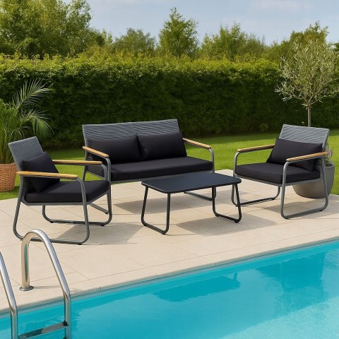 GARDENSELECT ZESTAW MEBLI OGRODOWYCH KRZESŁA KANAPA STOLIK KOMPLET MEBLI Z TECHNORATANU GARDENSELECT ZESTAW MEBLI OGRODOWYCH KRZESŁA KANAPA STOLIK KOMPLET MEBLI Z TECHNORATANU