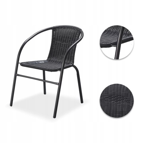 GARDENSELECT Zestaw mebli ogrodowych CALM, stolik, krzesła, komplet mebli z technoratanu GARDENSELECT Zestaw mebli ogrodowych CALM, stolik, krzesła, komplet mebli z technoratanu