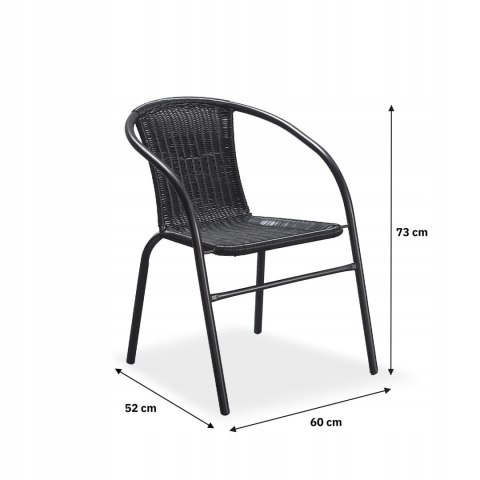 GARDENSELECT Zestaw mebli ogrodowych CALM, stolik, krzesła, komplet mebli z technoratanu GARDENSELECT Zestaw mebli ogrodowych CALM, stolik, krzesła, komplet mebli z technoratanu