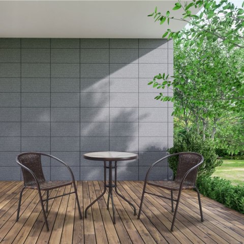 GARDENSELECT Zestaw mebli ogrodowych CALM, stolik, krzesła, komplet mebli z technoratanu GARDENSELECT Zestaw mebli ogrodowych CALM, stolik, krzesła, komplet mebli z technoratanu