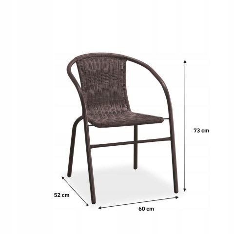 GARDENSELECT Zestaw mebli ogrodowych CALM, stolik, krzesła, komplet mebli z technoratanu GARDENSELECT Zestaw mebli ogrodowych CALM, stolik, krzesła, komplet mebli z technoratanu