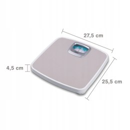IDEAL Mechaniczna waga łazienkowa, klasyczna, analogowa do 130kg - Szara