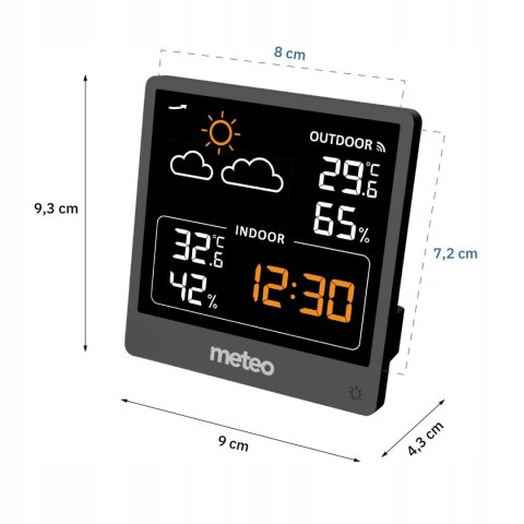 METEO STACJA POGODOWA Z DCF METEO SP200 Z POGODYNKA EKRAN LCD METEO STACJA POGODOWA Z DCF METEO SP200 Z POGODYNKA EKRAN LCD