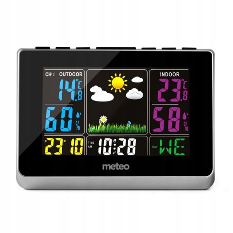 METEO Stacja pogodowa METEO SP62s, pogodynka, higrometr, czujnik zewnętrzny METEO Stacja pogodowa METEO SP62s, pogodynka, higrometr, czujnik zewnętrzny