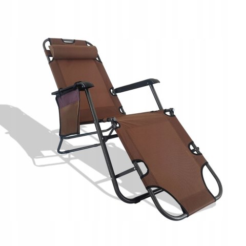 NUFORMA Fotel, leżak ogrodowy, plażowy, składany, wygodny gazetownik, zagłówek NUFORMA Fotel, leżak ogrodowy, plażowy, składany, wygodny gazetownik, zagłówek